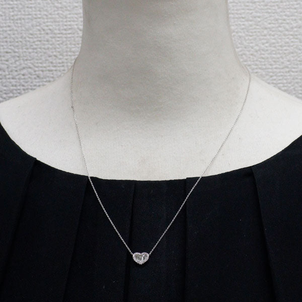 K18WG ダイヤモンド ペンダントネックレス 0.33ct ハート
