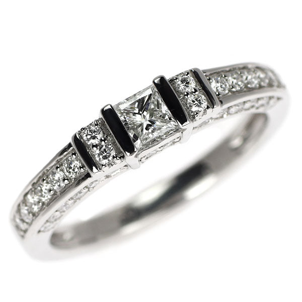 GSTV Pt950 プリンセスカット ダイヤモンド リング 0.30ct D0.40ct