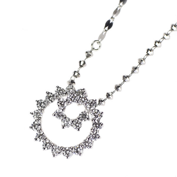 K18WG ダイヤモンド ペンダントネックレス 0.59ct