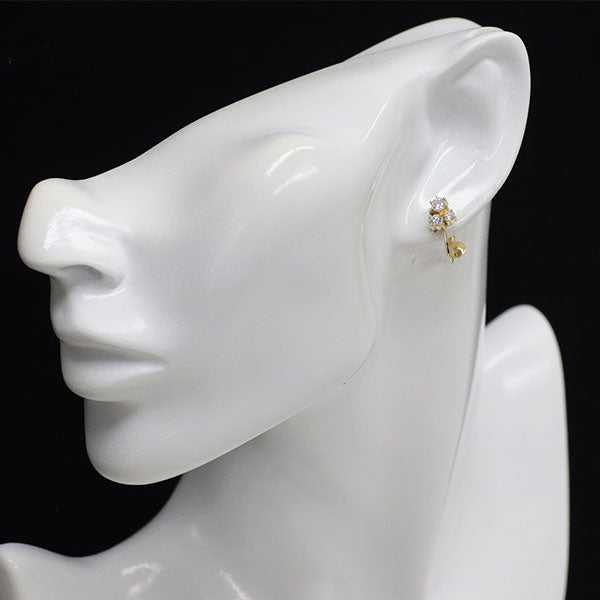 田崎真珠 K18YG ダイヤモンド イヤリング 0.69ct