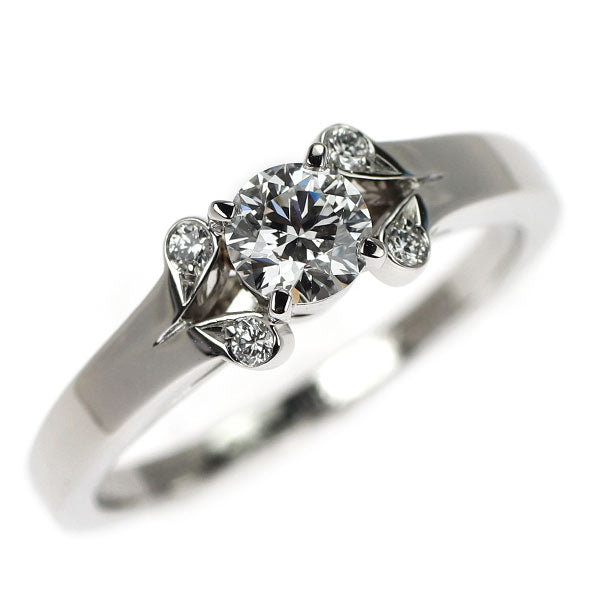 カルティエ Pt950 ダイヤモンド リング 0.27ct E VVS2 EX バレリーナ 46号