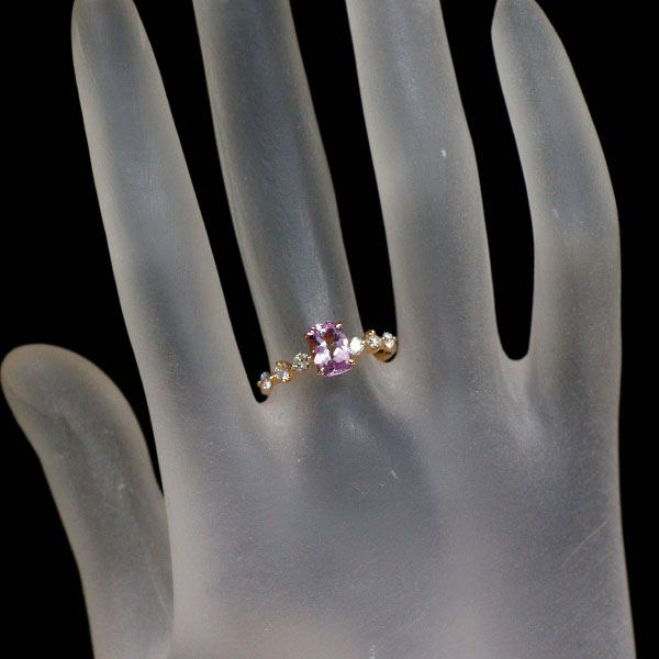 K18YG インペリアルトパーズ ダイヤモンド リング 0.978ct D0.28ct