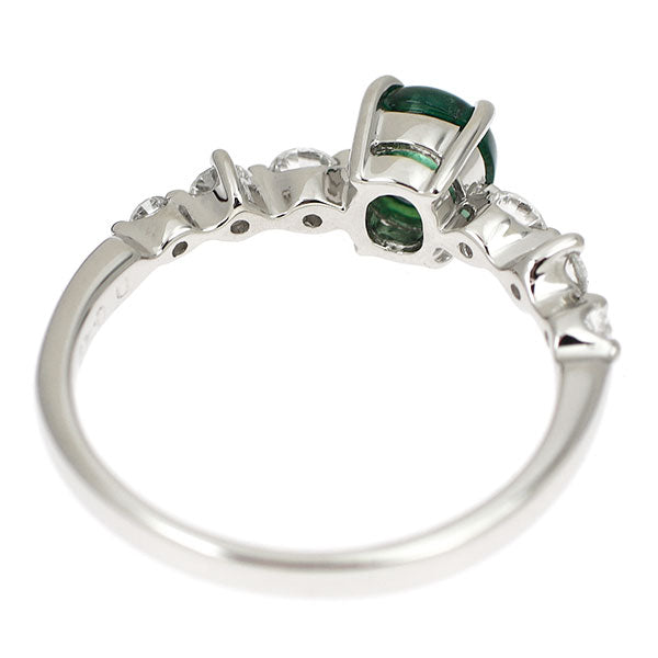 Pt900 トラピッチェ エメラルド ダイヤモンド リング 0.51ct D0.29ct