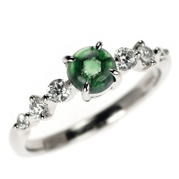 Pt900 トラピッチェ エメラルド ダイヤモンド リング 0.51ct D0.29ct