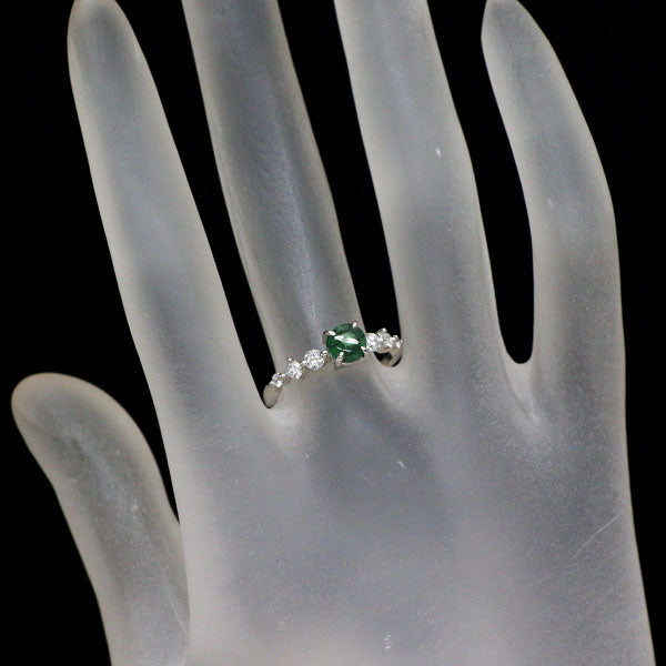 Pt900 トラピッチェ エメラルド ダイヤモンド リング 0.51ct D0.29ct