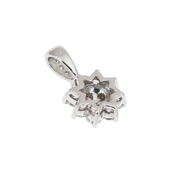希少 Pt900 天然ピンクダイヤモンド ペンダントトップ 0.09ct D0.44ct フラワー