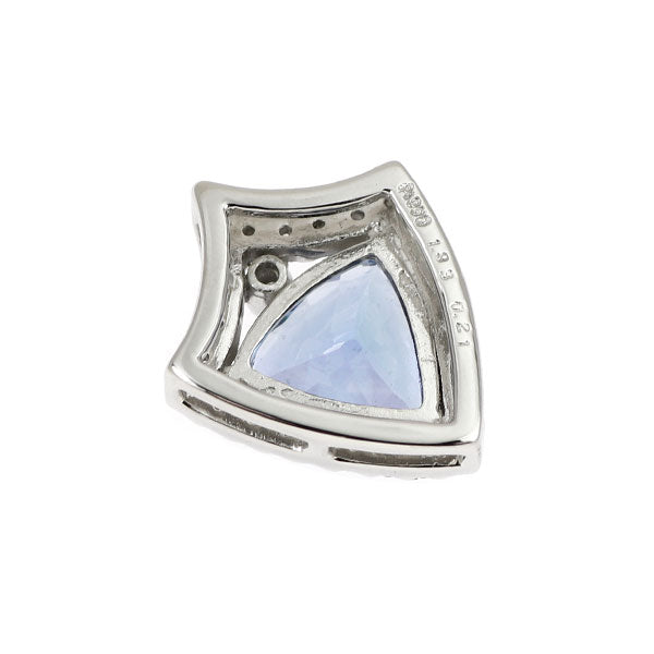 Pt900 タンザナイト ダイヤモンド ペンダントトップ 1.93ct D0.21ct