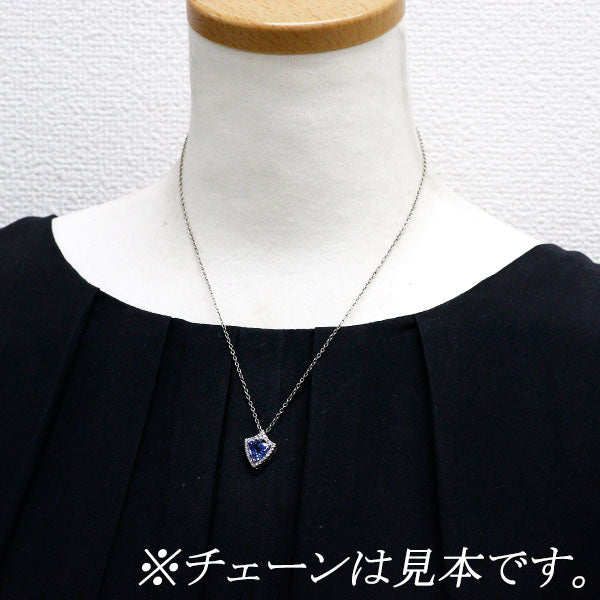 Pt900 タンザナイト ダイヤモンド ペンダントトップ 1.93ct D0.21ct