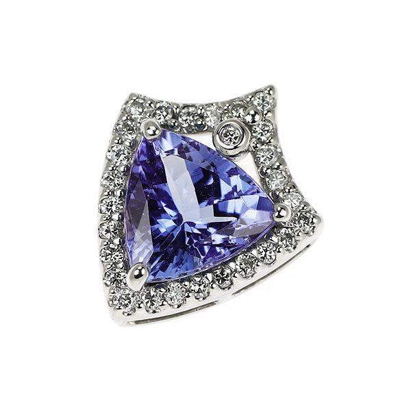 Pt900 タンザナイト ダイヤモンド ペンダントトップ 1.93ct D0.21ct