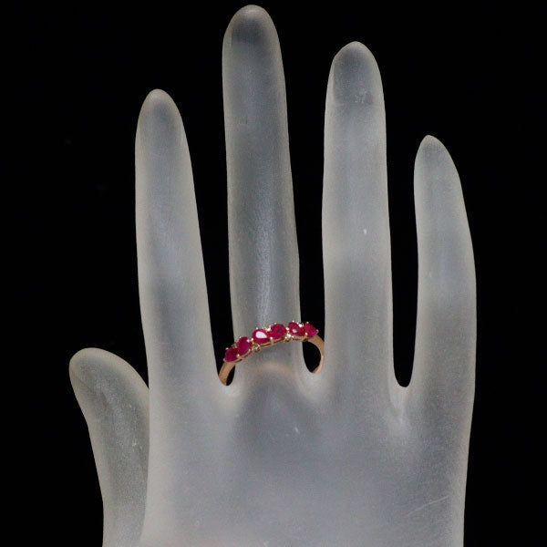 GSTV K18PG ルビー ダイヤモンド リング 0.80ct D0.08ct
