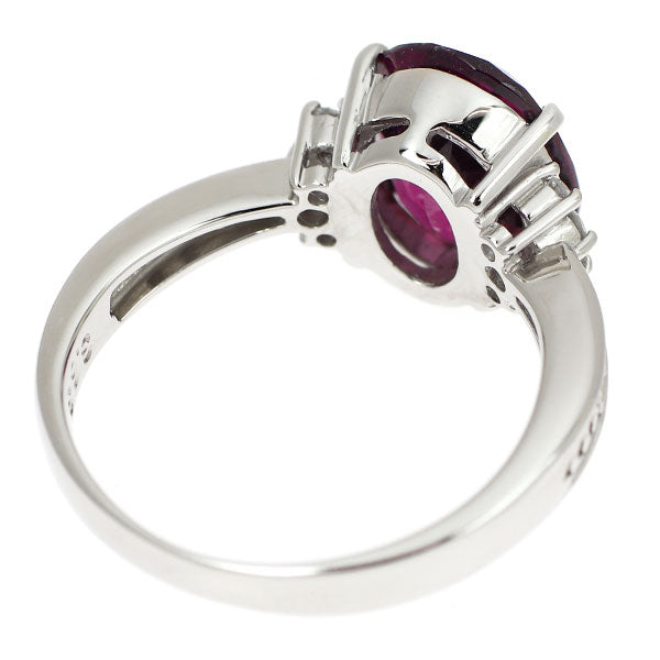 Pt900 ガーネット ダイヤモンド リング 3.63ct D0.13ct