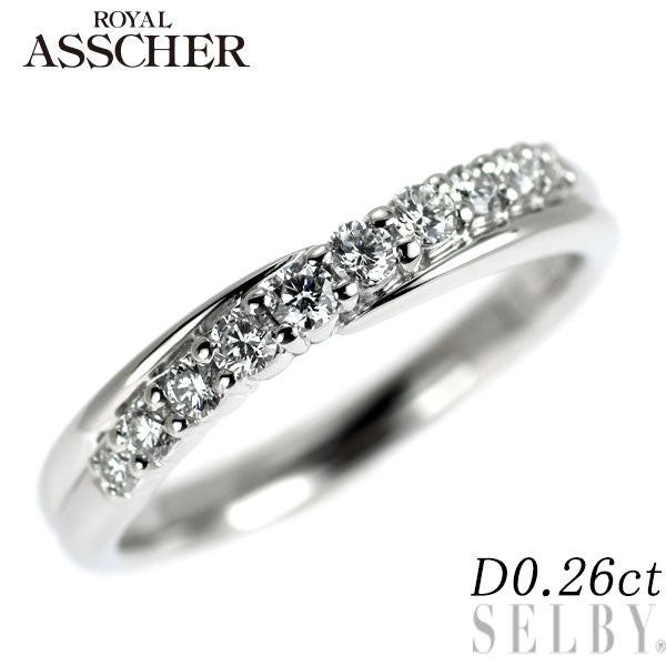 ロイヤルアッシャー Pt900 ダイヤモンド リング 0.26ct