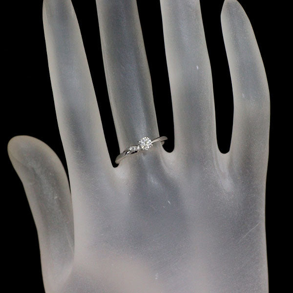 俄 Pt950 ダイヤモンド リング 0.211ct D VVS1 3EXHC 木洩日