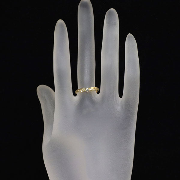 wish upon a star K18YG ダイヤモンド リング 0.119ct D0.06ct