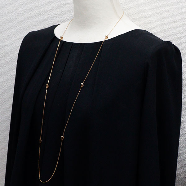 QAYTEN/ケイテン K18PG ダイヤモンド ロングネックレス 0.62ct