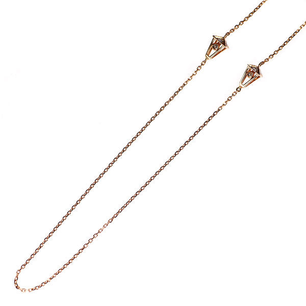 QAYTEN/ケイテン K18PG ダイヤモンド ロングネックレス 0.62ct