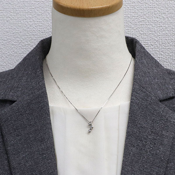 スタージュエリー Pt950 ダイヤモンド ペンダントネックレス 0.13ct