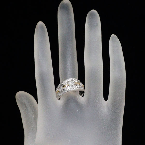 Pt900/K18YG ダイヤモンド リング 1.38ct