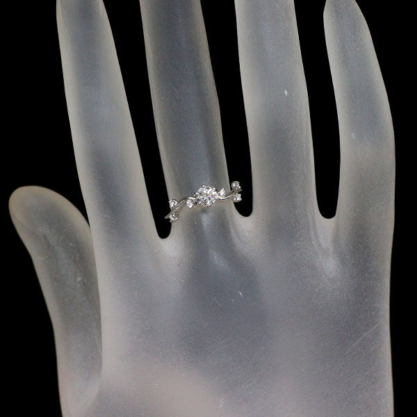 ひな Pt950 最高級 ダイヤモンド リング 0.26ct D FL 3EX D0.041ct 花蕾