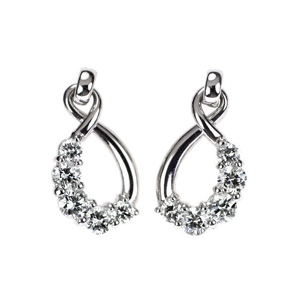 K18WG ダイヤモンド ピアス 0.50ct