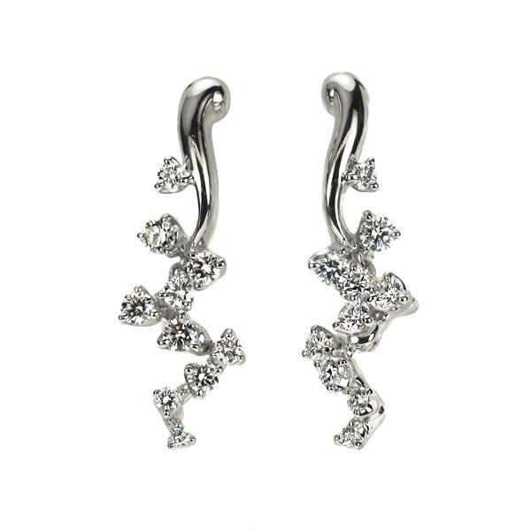 星の砂 Pt900 ダイヤモンド イヤリング 0.64ct