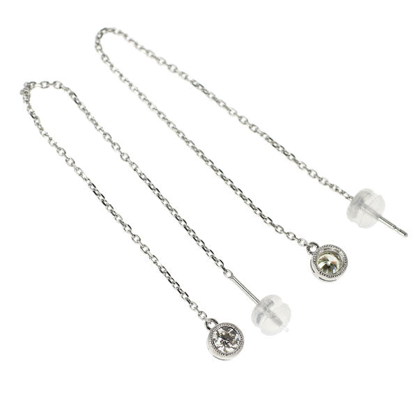 K18WG ダイヤモンド アメリカン ピアス 0.420ct