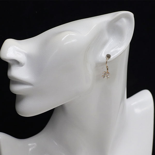 K18PG H&C ダイヤモンド トリートブルーダイヤモンド フックピアス 1.058ct TBD0.02ct