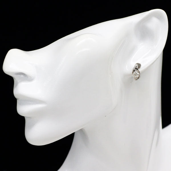 K18WG 多面カット ダイヤモンド ピアス 0.516ct D0.06ct