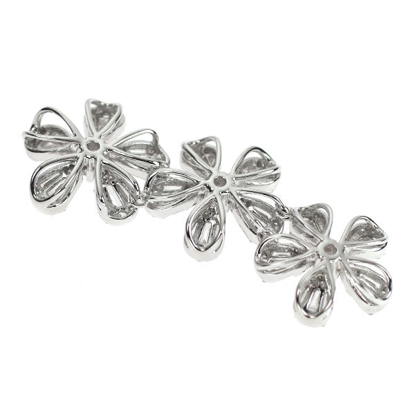 K18WG ダイヤモンド ペンダントトップ 1.20ct フラワー