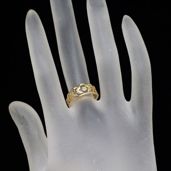 インプレッセ K18YG ダイヤモンド リング 0.03ct 植物