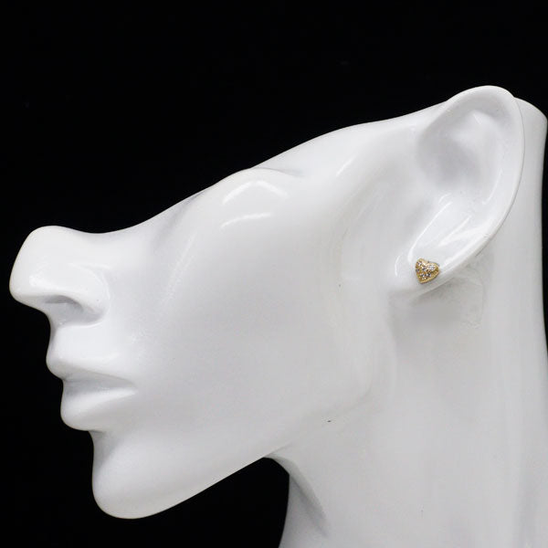 ミキモト K18YG ダイヤモンド ピアス 0.10ct ハート