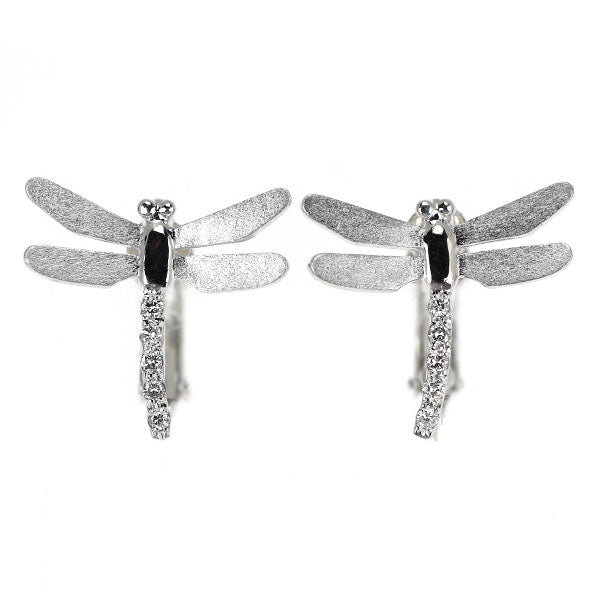 Pt900 ダイヤモンド イヤリング 0.10ct トンボ