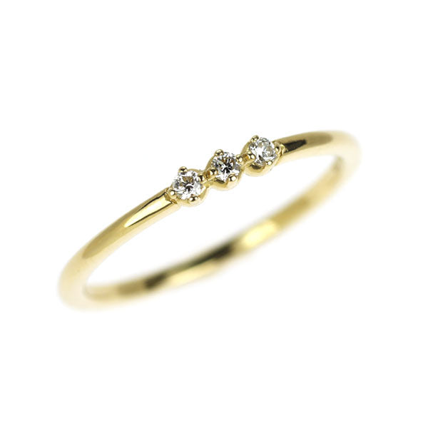 アーカー/ahkah K18YG ダイヤモンド リング 0.02ct ピンキー
