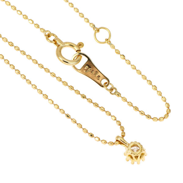 アガット/agete K18YG ダイヤモンド ペンダントネックレス 0.10ct