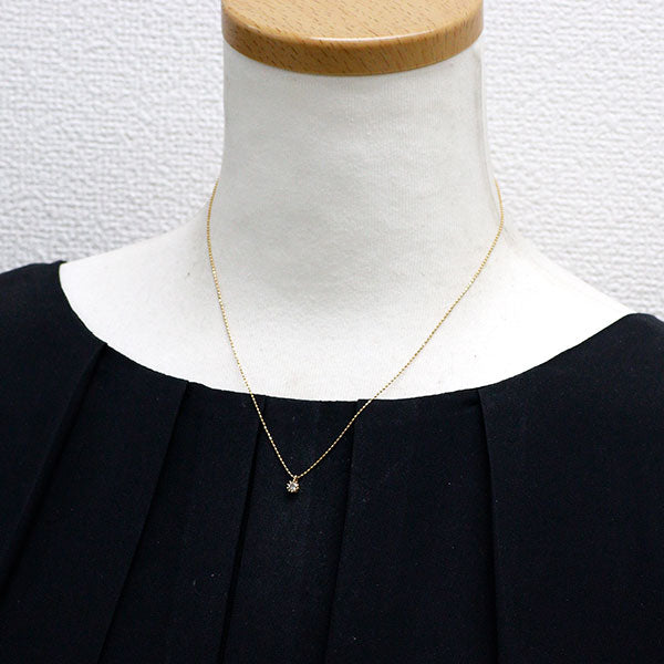 アガット/agete K18YG ダイヤモンド ペンダントネックレス 0.10ct