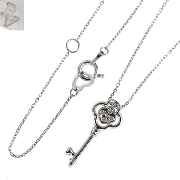ポンテヴェキオ Pt950/ Pt850 ダイヤモンド ペンダントネックレス 0.11ct 鍵
