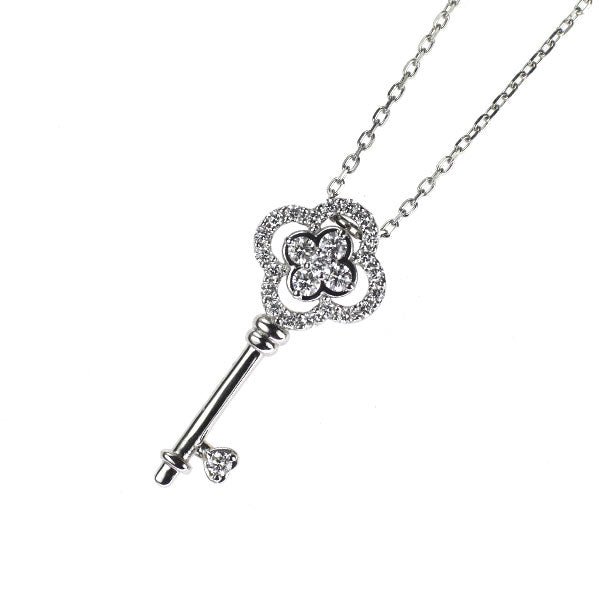 ポンテヴェキオ Pt950/ Pt850 ダイヤモンド ペンダントネックレス 0.11ct 鍵