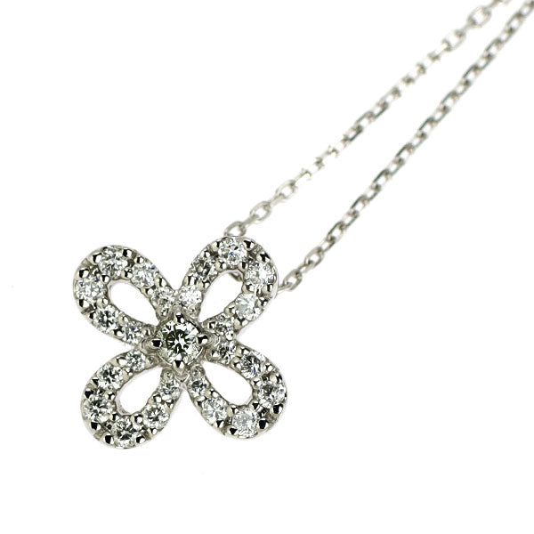 ポンテヴェキオ Pt999/ Pt850 ダイヤモンド ペンダントネックレス 0.16ct
