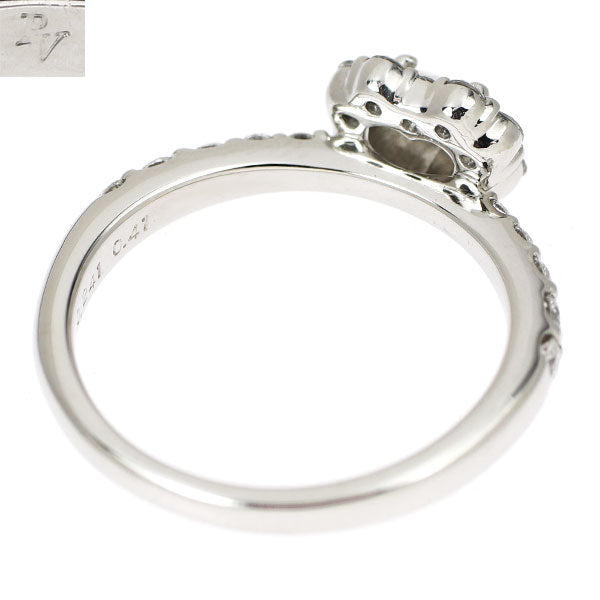 ポンテヴェキオ Pt999 ハートシェイプ ダイヤモンド リング 0.241ct E VS2 D0.41ct ハッピーハート