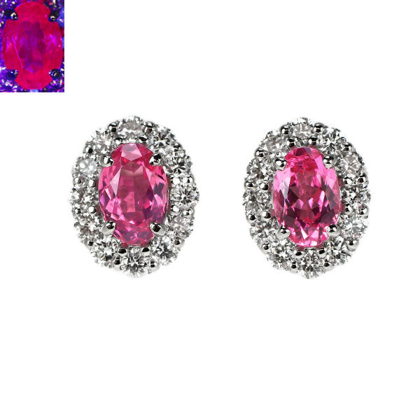 新品 希少 Pt900 タンザニア・マヘンゲ産 アヤナスピネル ダイヤモンド 0.90ct D0.50ct 強蛍光【エスコレ】