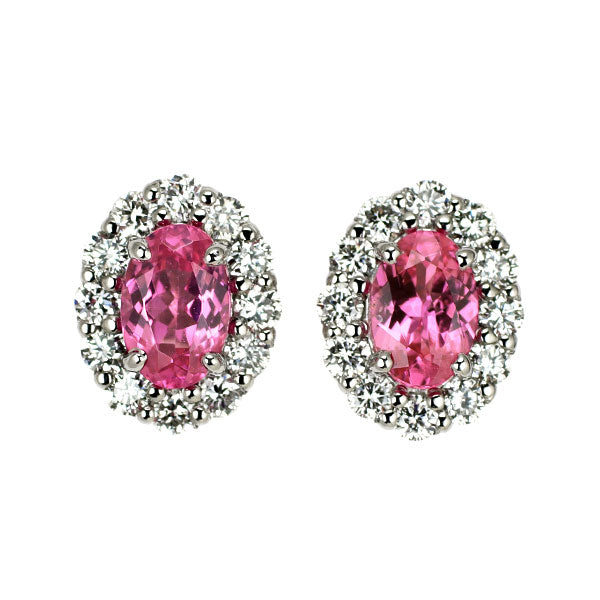 新品 希少 Pt900 タンザニア・マヘンゲ産 アヤナスピネル ダイヤモンド ピアス 0.90ct D0.50ct 強蛍光【エスコレ】