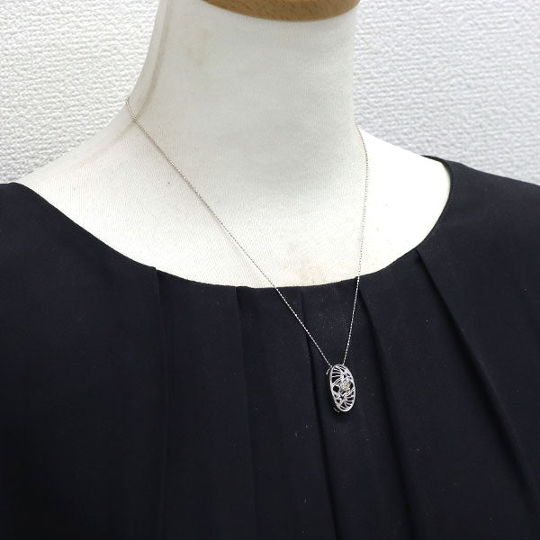 K18WG ダイヤモンド ペンダントネックレス 0.278ct スター