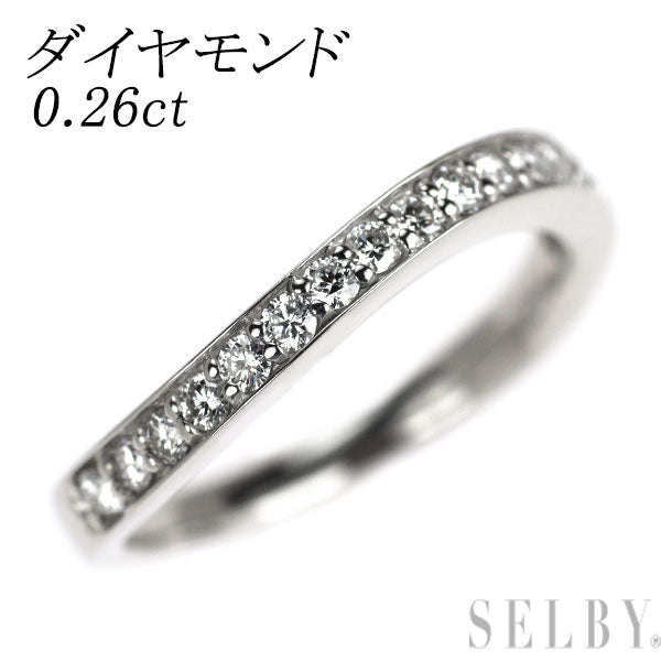 K18WG ダイヤモンド リング 0.26ct ハーフエタニティ