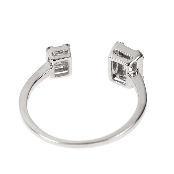 K18WG Diamond Fork Ring 0.33ct