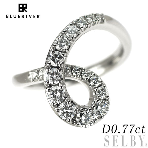 ブルーリバー Pt900 ダイヤモンド リング 0.77ct