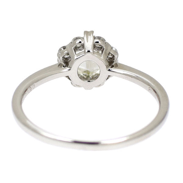 Pt900 ローズカット ダイヤモンド リング 0.564ct D0.20ct