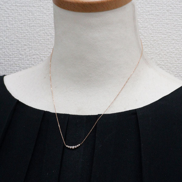 4℃ K18PG ダイヤモンド ペンダントネックレス