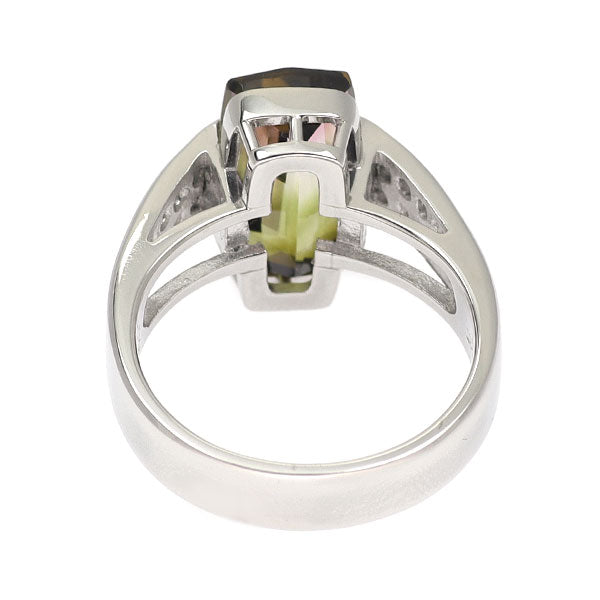Pt900 パーティーカラートルマリン ダイヤモンド リング 3.92ct D0.16ct