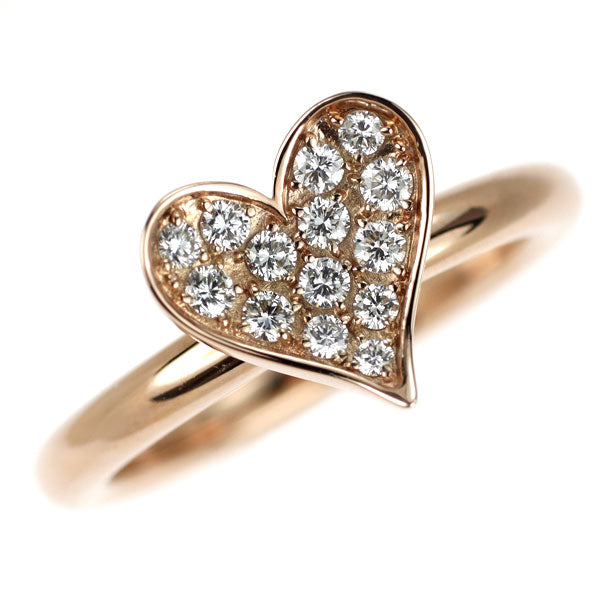 ミキモト K18PG ダイヤモンド リング 0.17ct ハート