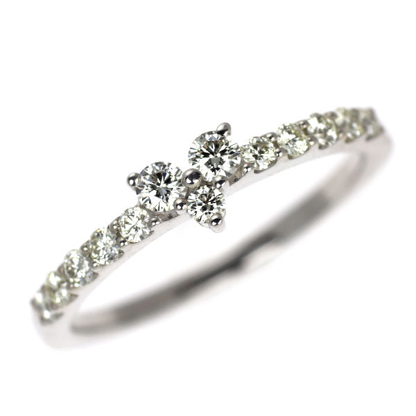 K18WG diamond ring 0.30ct